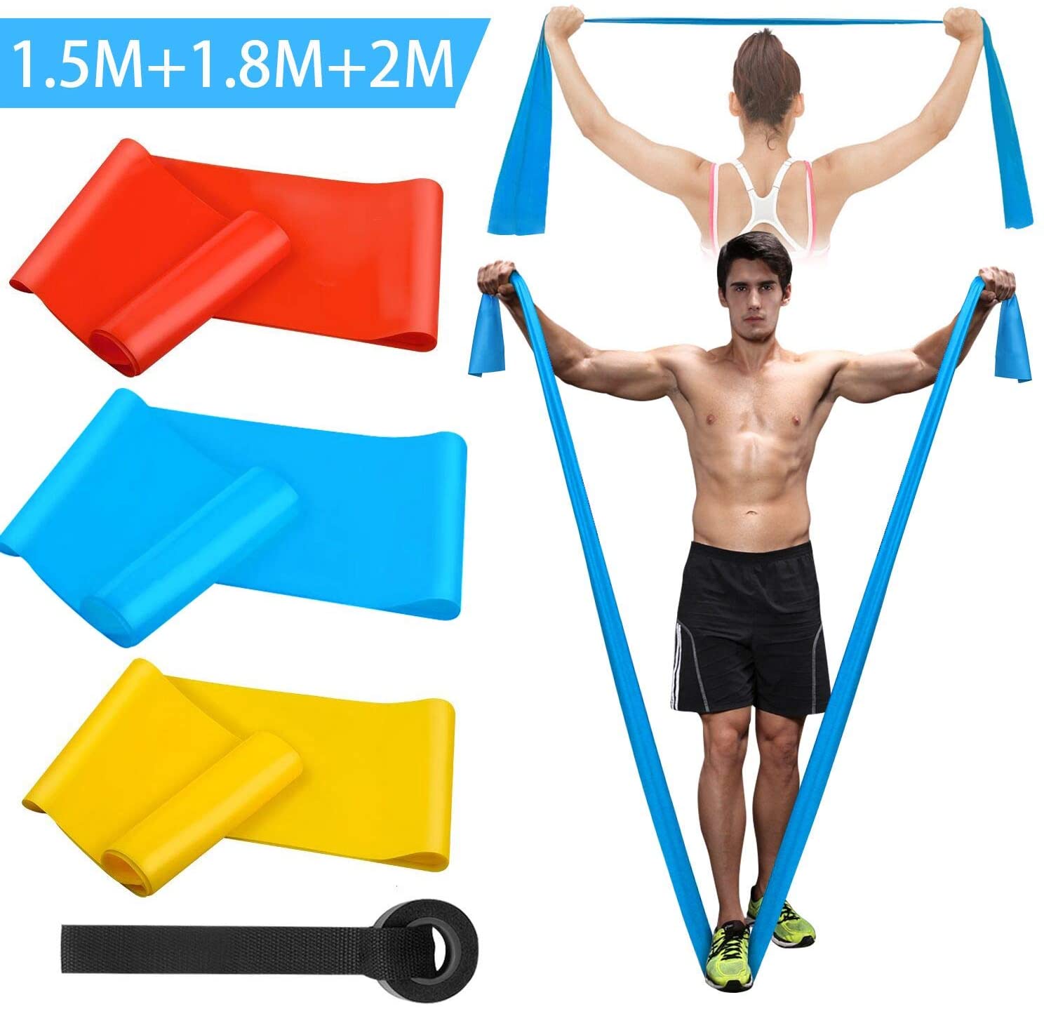 Finger Tape Athletic - Bandes de Fitness élastiques 3 pièces