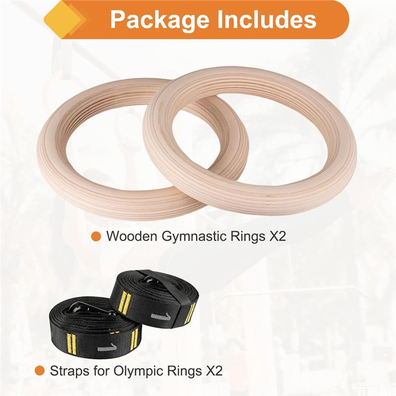 Gymnastic Ring Wood - Anneaux de gymnastique numérotés de 1,25