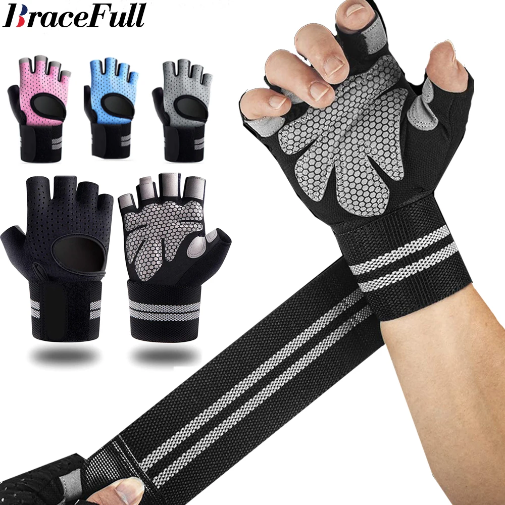 Crossfit Equipment - Gants de fitness demi-doigt avec support