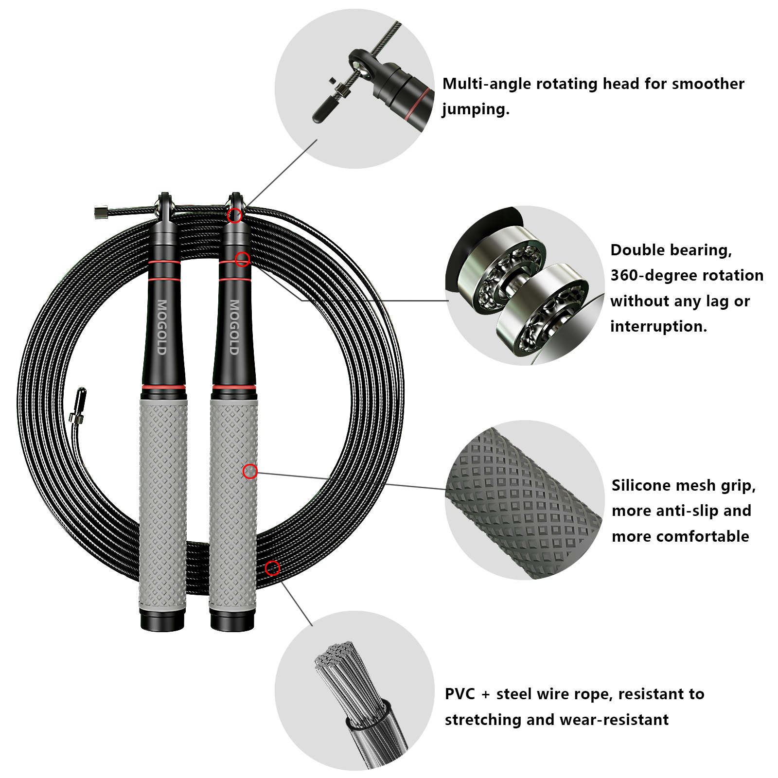 Corde à sauter rapide, corde r - Jump Rope Speed Bearing avis et prix