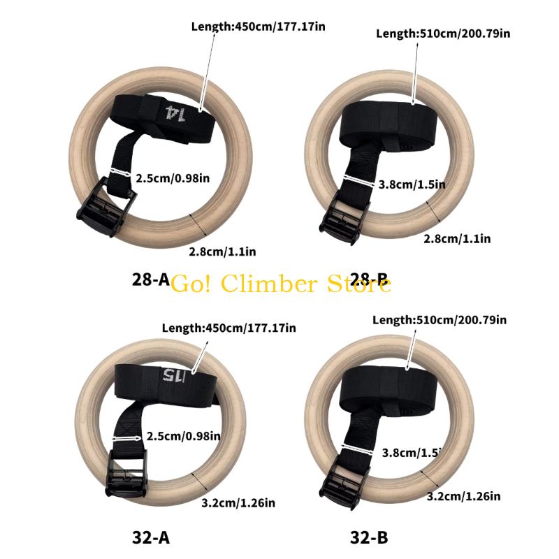Q84C anneaux gymnastique en bo - Gymnastic Ring Wood avis et prix